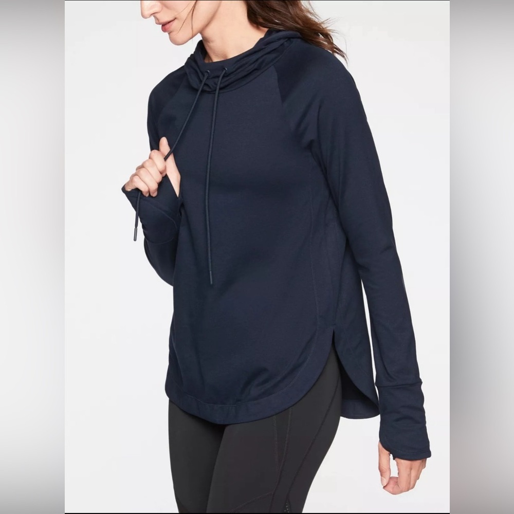 Athleta Uptempo Hoodie Sweatshirt Navy Bluee Women’s Size Small